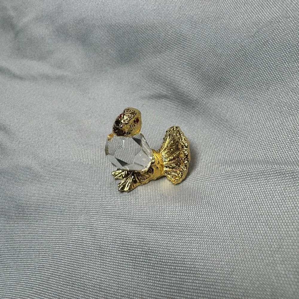 Vintage Swarovski Star Collection Songbird Figurine 66024‎ Gold Crystal